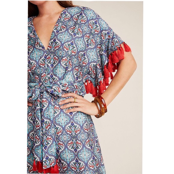 NWT Anthropologie Sachin & Babi Tassel Maxi Dress 0 - Picture 3 of 14